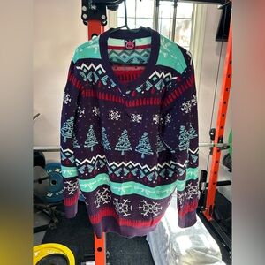 Retro Rifle Christmas 2023 Sweater 2XL Purple Blue Red